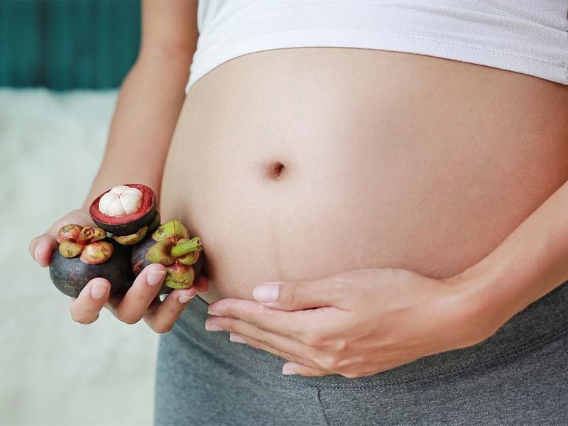 Mangostano vaisiai nėštumo metu