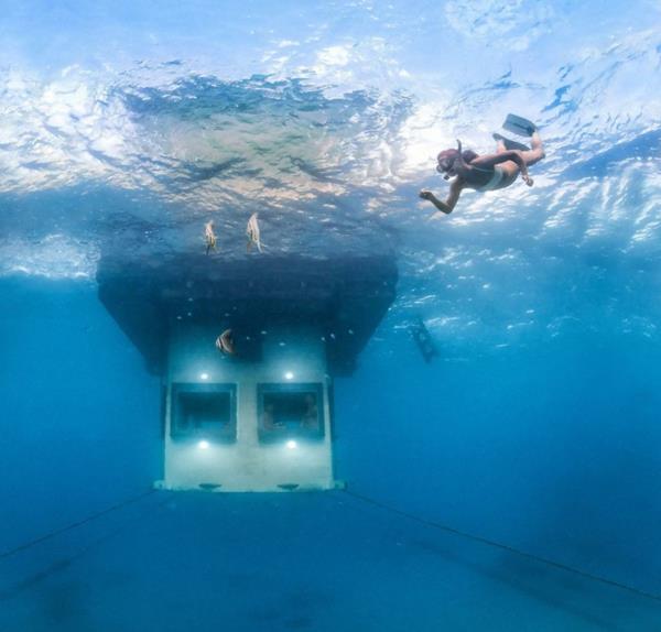 manta resort κάτω από το νερό κατάδυση ξενοδοχείου