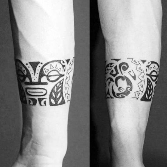 Μαορί βραχιόλι τατουάζ μαύρο έργο