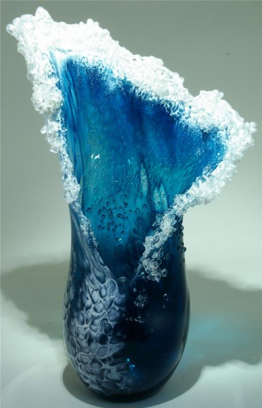 θαλάσσια διακοσμητικά βάζα γυαλί σχεδιαστής τέχνης Marsha Blaker Paul DeSomma