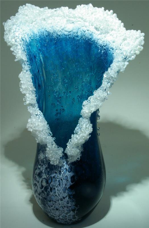 θαλάσσια διακοσμητικά βάζα γυάλινη τέχνη Marsha Blaker Paul DeSomma