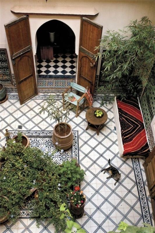 μαροκινές ιδέες σχεδιασμού κήπου έπιπλα κήπου