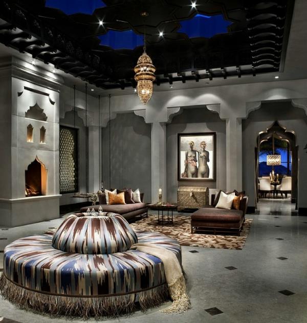 μαροκινό σπίτι άνετοι καναπέδες με μαξιλάρια