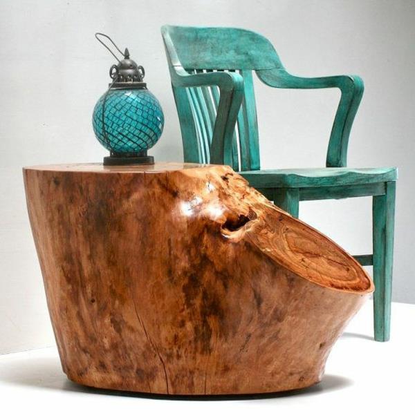 μασίφ ξύλο τραπέζια καφέ δέντρο κορμός πλευρικό τραπέζι