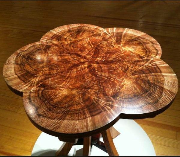 Κορμός δέντρων ανθίζει τραπέζια καφέ από μασίφ ξύλο