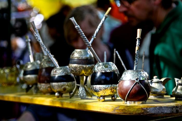 Πιείτε σύντροφο τσάι υγιή κλήση αφύπνισης bomilla bomba calabash