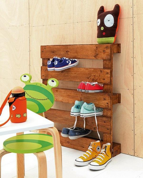 έπιπλα ξύλινες παλέτες μπερδεύετε τον εαυτό σας τοίχο ράφι παπουτσιών