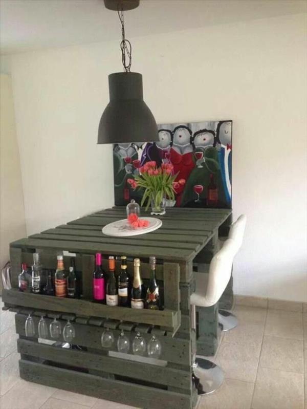 κατασκευάστε έπιπλα από παλέτες diy home bar bar counter