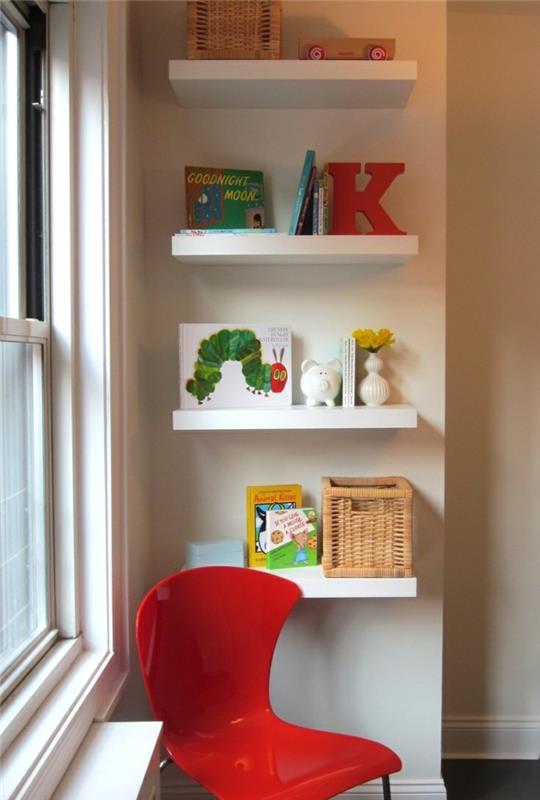 έπιπλα πολύχρωμη κόκκινη καρέκλα ιδέες σαλόνι παιδικό δωμάτιο