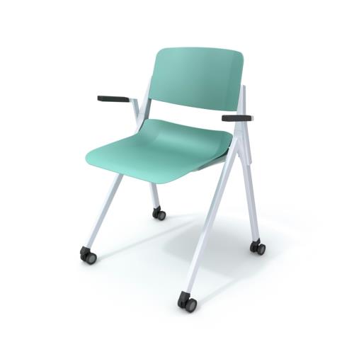 εργονομικές βιώσιμες καρέκλες γραφείου τυλίγουν τυρκουάζ χρώματα