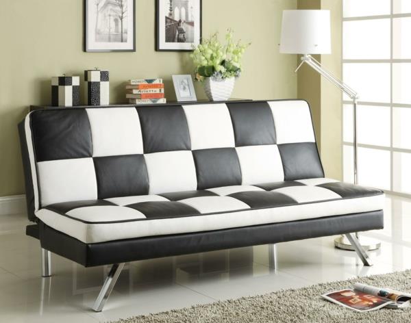 έπιπλα ρετρό σαλόνι καναπές λευκό μαύρο