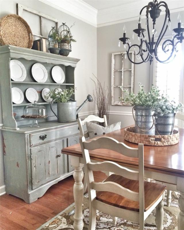 Φτιάξτε shabby chic μόνοι σας έπιπλα shabby chic τραπεζαρία κηροπήγιο χαλί floral μοτίβο floral διακόσμηση