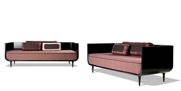 σχέδιο επίπλων nika zupanc καναπές ταπετσαρίας σε χρώμα σολομού