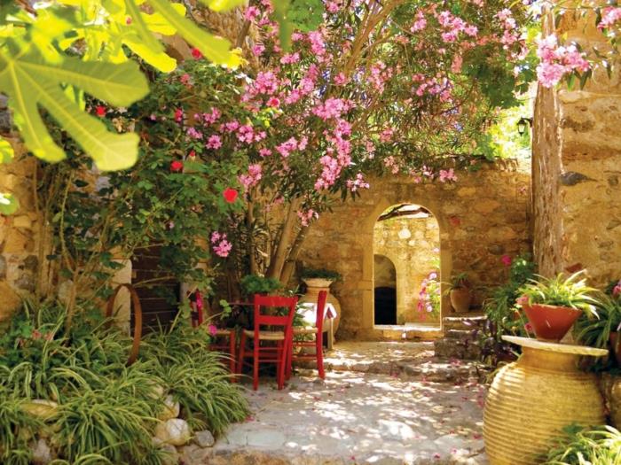 μεσογειακός-κήπος-σχέδιο-φρέσκες-και-χρωματιστές-ιδέες-πέτρες-και-φυτά