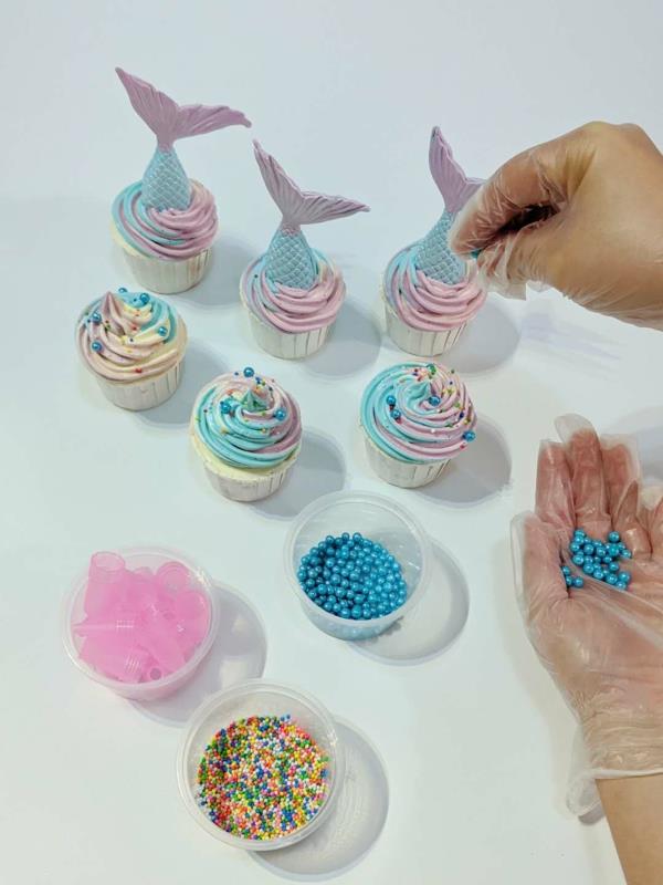 γοργόνα cupcakes διακόσμηση