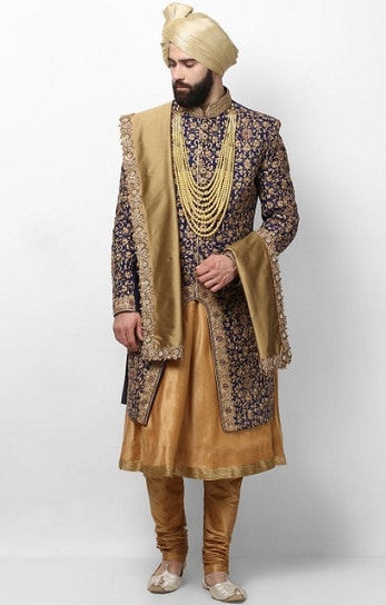 Pencap Düğünü İçin Sherwani Tasarımı