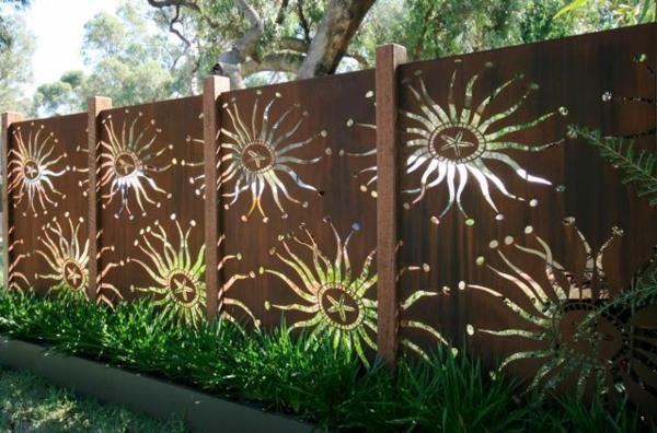 μεταλλικό φράχτη κήπου φιγούρες μοτίβο μοτίβο