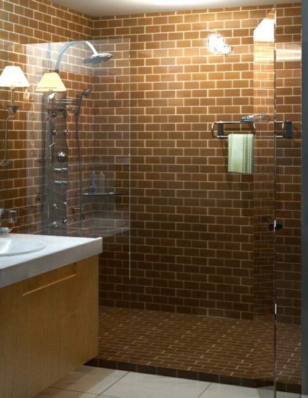 πλακάκια μετρό μπάνιο καφέ πλακάκια τοίχου μικρό μπάνιο