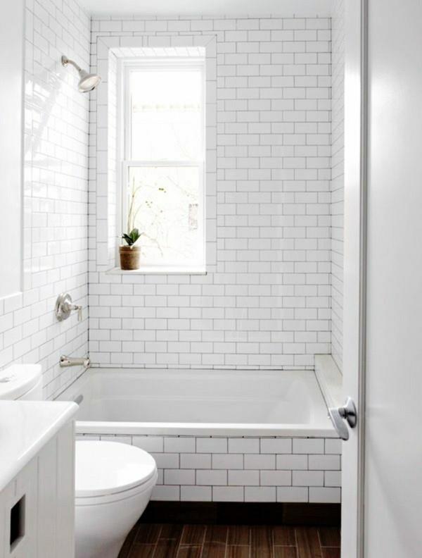 πλακάκια μετρό μπάνιο λευκά πλακάκια τοίχου μπανιέρα