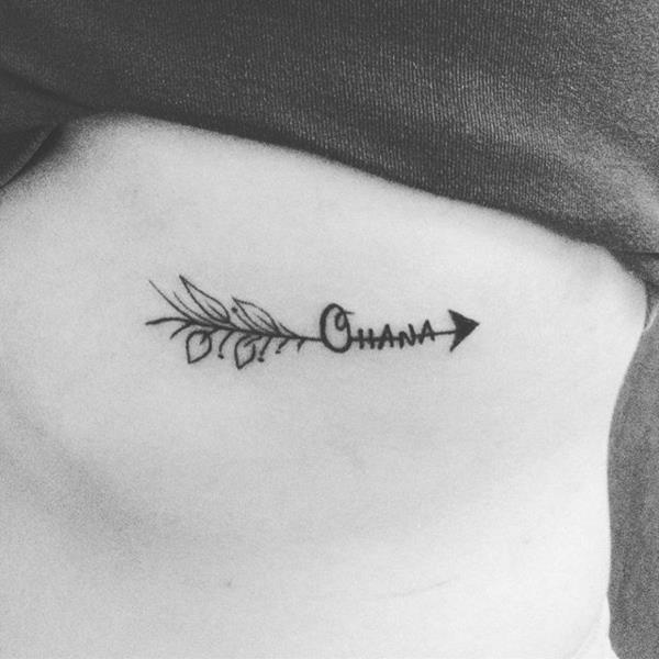 μίνι ohana γραμματοσειρά φροντίδας τατουάζ