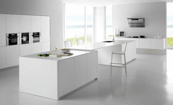 μινιμαλιστικός εξοπλισμός σχεδιασμού κουζίνας σε λευκό χρώμα