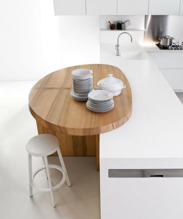 μινιμαλιστική λευκή κουζίνα τραπεζαρία ξύλινα πιατικά στούντιο elmar