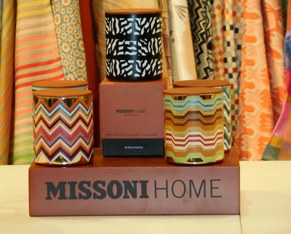 Missoni home collection υπέροχα κεριά με σχέδια