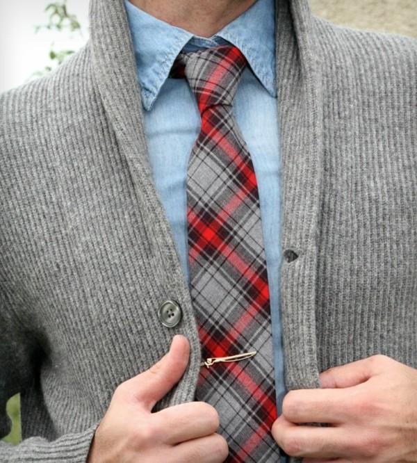 ανδρικά ρούχα επιλέγουν γραβάτα καρό γραβάτα