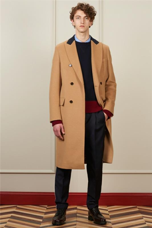 ανδρική τάση μόδας 2016 ανδρικό παλτό καφέ tommy hilfiger