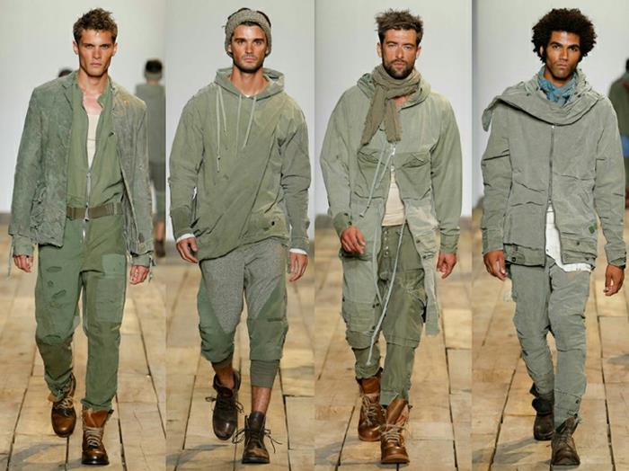 ανδρικές τάσεις μόδας 2016 casual στρατιωτικό στυλ ανδρική άνοιξη καλοκαιρινή συλλογή greg lauren