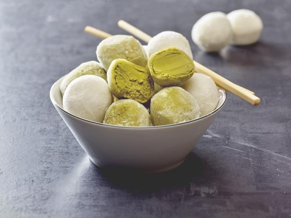 συνταγή παγωτού mochi με πράσινο τσάι