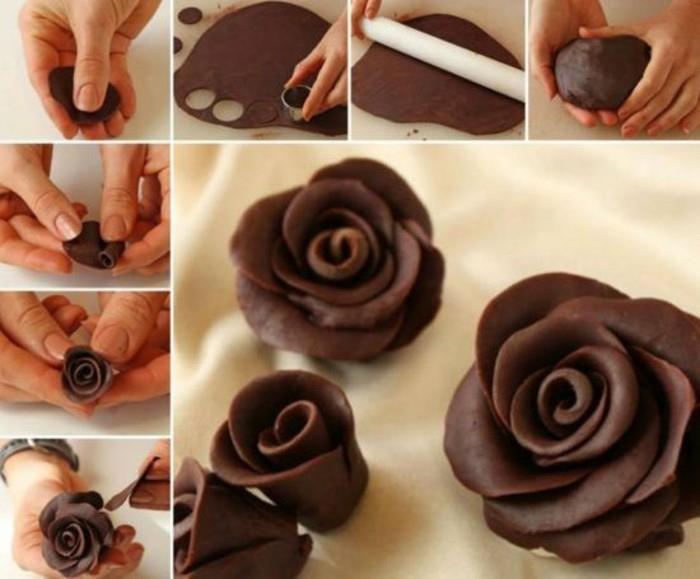 Μοντελοποίηση σοκολάτας μαύρο τριαντάφυλλο