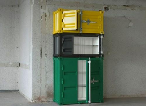 μοντέρνος σχεδιαστής ντουλάπα βιομηχανικού στυλ πράσινο κίτρινο λευκό τριβείο mulder