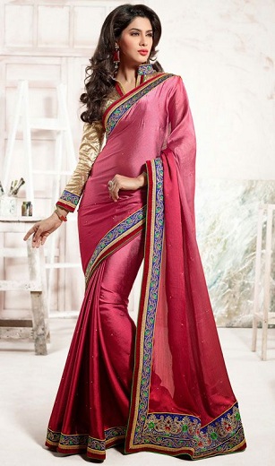 Saten Georgette Sari