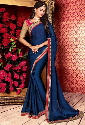 „Satin Party Wear Saree“