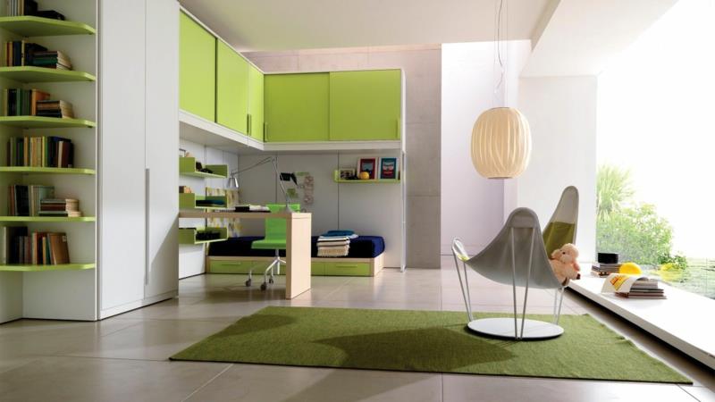 σύγχρονες ιδέες δωματίων νεολαίας έπιπλα δωματίων νεότητας πράσινα