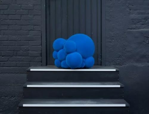 μοντέρνα συλλογή επίπλων μπλε επικαλυμμένη καρέκλα μπλε σκαμπό