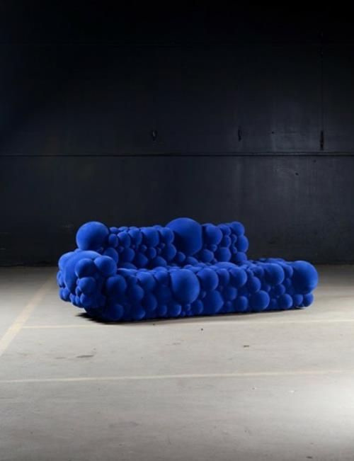 Συλλογή επίπλων μπλε καναπές μακρύ καναπέ