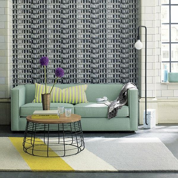 μοντέρνοι καναπέδες καθίσματα σχεδιασμός τοίχου μονόχρωμος