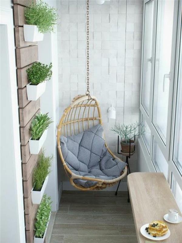 μοντέρνα βεράντα σχεδιασμός εικόνες κρεμαστές καρέκλα καλάθι κάθετος κήπος