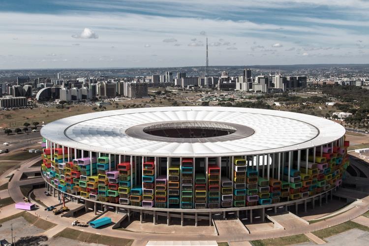 σύγχρονο αρχιτεκτονικό γήπεδο ποδοσφαίρου casa futebol παγκόσμιο πρωτάθλημα Βραζιλία