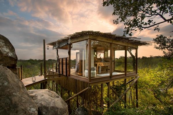μοντέρνα αρχιτεκτονική ξενοδοχείο αφρική φύση