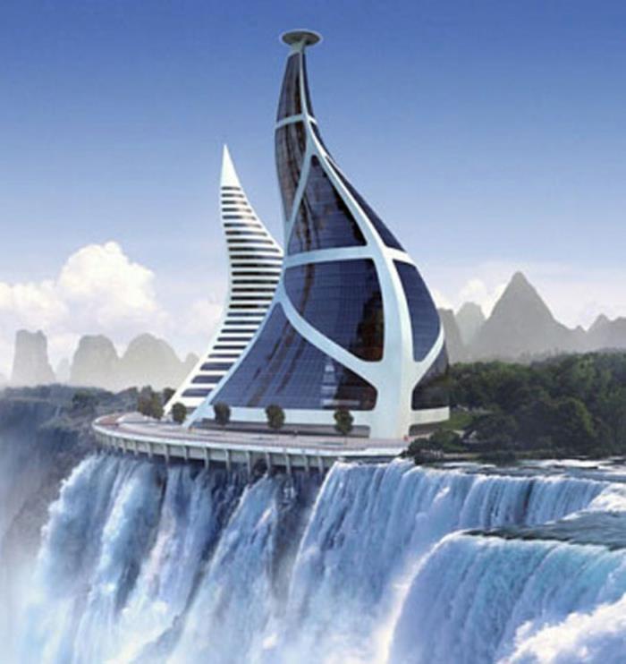 σύγχρονη αρχιτεκτονική μελλοντικές απόψεις μουσείο του μελλοντικού ουρανοξύστη φωτός τολμηρά στριμμένο