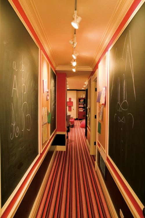 μοντέρνες τάσεις διακόσμησης τοίχοι από κιμωλία στο διάδρομο