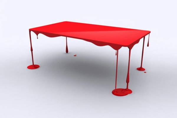 μοντέρνα τραπέζια σχεδιαστών κόκκινη τέχνη