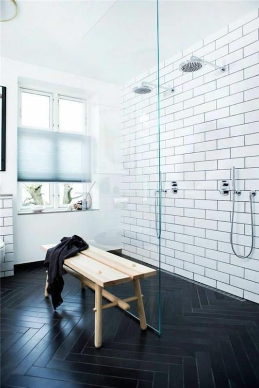 μοντέρνες ιδέες εσωτερικού σχεδιασμού μπάνιο με καμπίνα ντους
