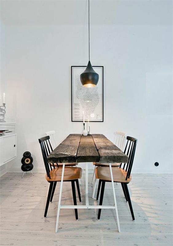 μοντέρνα τραπέζια καρέκλες τραπεζαρίας γεωμετρικό μινιμαλιστικό στιλ