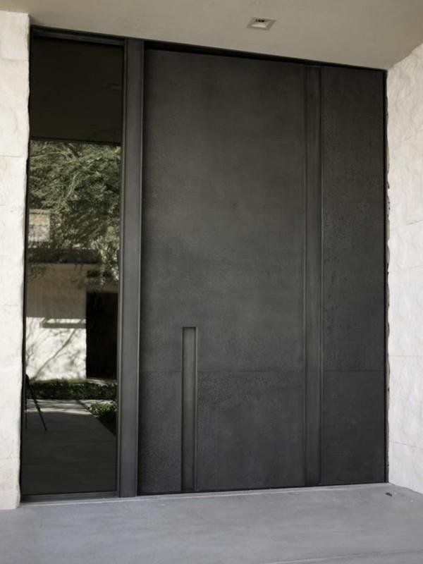 μοντέρνο σχεδιασμό πρόσοψης γκρι πόρτα