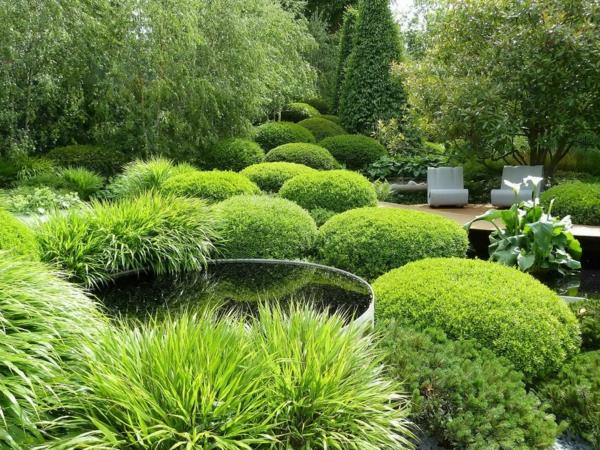 μοντέρνοι κήποι εικόνες παραδείγματα σχεδιασμού κήπου γρασίδι