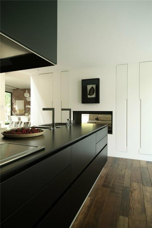 μοντέρνες κουζίνες μαύρα ντουλάπια κουζίνας είναι κομψά και πρακτικά